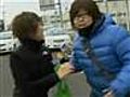 People take cover during Japan quake