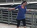 Glasgow’s riverside dancing woman