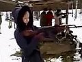 Russian Girl Shooting AK 47 !