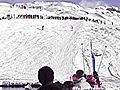 Pond Skimming Snowboarder