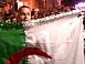 Football: Algerians celebrate 0-0 draw with England