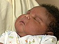 Newborn baby boy tips the scale at 16 pounds