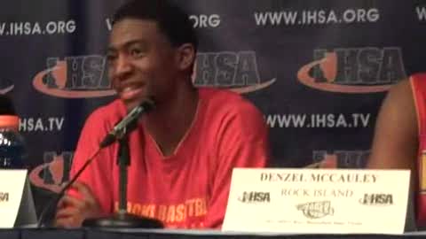 Boys basketball   Rock Island’s Chasson Randle speaks after his team&#039;s state semifinal win