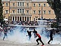 Polizei und Demonstranten liefern sich Kämpfe in Athen