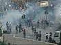 Police,  demonstrators clash at Greek austerity protest