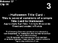 Stock Footage - Halloween Title Card (2007)