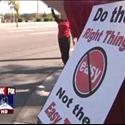 Pasco teachers gather for protest
