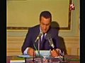 خطاب الرئيس السابق حسني مبارك بعد اغتيال السادات