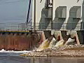 Royalty Free Stock Video HD Footage Close Up View of a Water Pumping Station in the Everglades in Florida