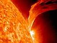 Giant flare erupts from sun