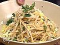 Linguine with garlic,  shallots and parm