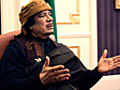 Gaddafi warns against no-fly zone - video