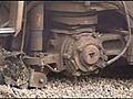 Train ploughs into bank