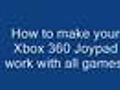 How to: Xbox 360 joypad on PC