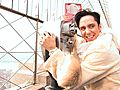 Figure skater Johnny Weir visits the Empire State Building