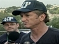 Sean Penn and Maria Bello visit camps in Haiti