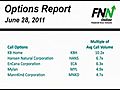 Options Report: June 28,  2011