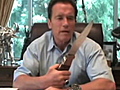 Schwarzenegger wields knife