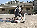 Iran: Young men practise &#039;street style&#039; soccer tricks