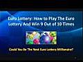 Insider Reveals How to Win The Euro Lottery - Part 1