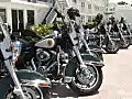 Royalty Free Stock Video HD Footage View of Police Motorcycles in the Florida Keys