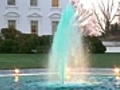 White House fountain goes green for St. Patrick’s Day