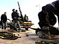 Libya rebels fire at pro-Gaddafi warplanes - video