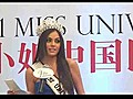 La Miss Universo 2010,  la mexicana Ximena Navarrete, promociona el concurso en China