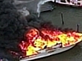 Caught On Tape - N.J. Boat Engulfed In Flames