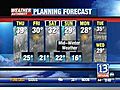 VIDEO: 13WHAM Weather Authority Morning Forecast -- 12/04/08