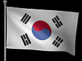 South Korea Flag Stock Footage