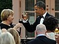 Raw Video: Obama hosts dinner to honor Merkel