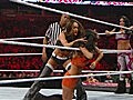 WWE Monday Night Raw - Gail Kim,  Tamina, & Divas Champion Eve Vs. Melina & the Bella Twins