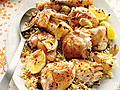 Lemon-Roasted Chicken with Arugula Salad and Dilled Orzo from The Martha Stewart Show