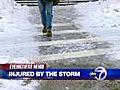 Slippery streets lead to plenty of slips and falls