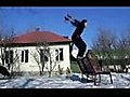 Park bench backflip fail