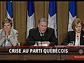 Crise au Parti Québécois