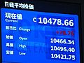 27日の東京株式市場　平均株価、26日より76円76銭高の1万0,478円66銭で取引終了
