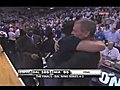 Emotional Dirk Nowitzki runs off court before end of game. 2011 NBA Finals