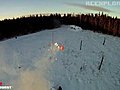 Tricopter Hunting Hydrogen Ballons with Fireworks