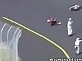 Brutal accident in a motor contest