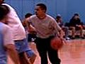 Politics - Obama Hits The Hardwood At UNC