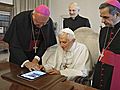 Pope tweets for the first time