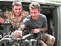 David Beckham visits British troops in Afghanistan