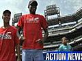 Kids work out and learn with Phillies athletic trainers