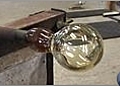 Glass Blowing - Sizing the Piece on a Blowing Iron