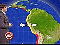 Pronóstico de horas en que Tsunami impactaría costas latinoamericanas