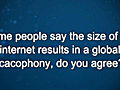 Curiosity: Tiffany Shlain: Does Internet = Global Cacophony?