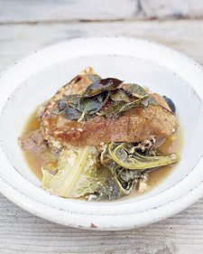 Italian Bread and Cabbage Soup with Sage Butter