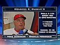 Mike Scioscia comments on Angels&#039; 6-4 loss to Rangers